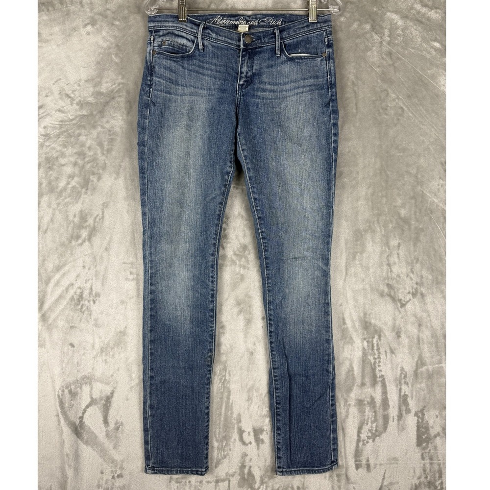 Abercrombie Fitch Womens Skinny Jeans Medium Wash Size 4 Cotton Spandex‎ Blend